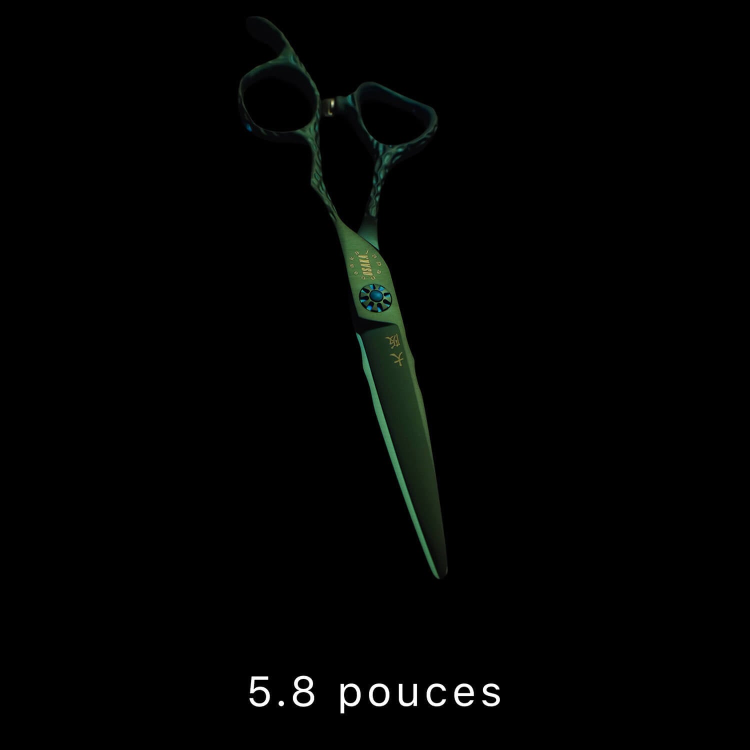 ciseaux osaka aosen vert foncé en taille 5,8 pouces lames épaisse en cobalt puissante faite pour le glisser et la coupe brute