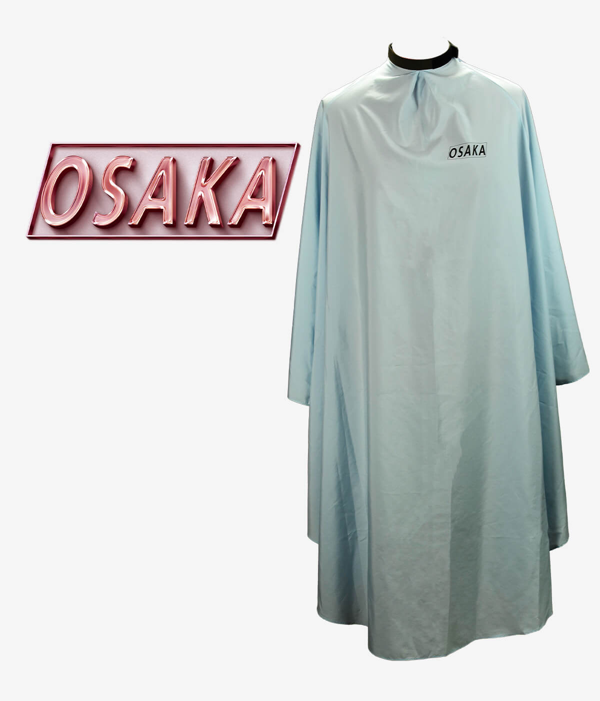 peignoir japonais de coupe osaka pour utilisation en salon de coiffure