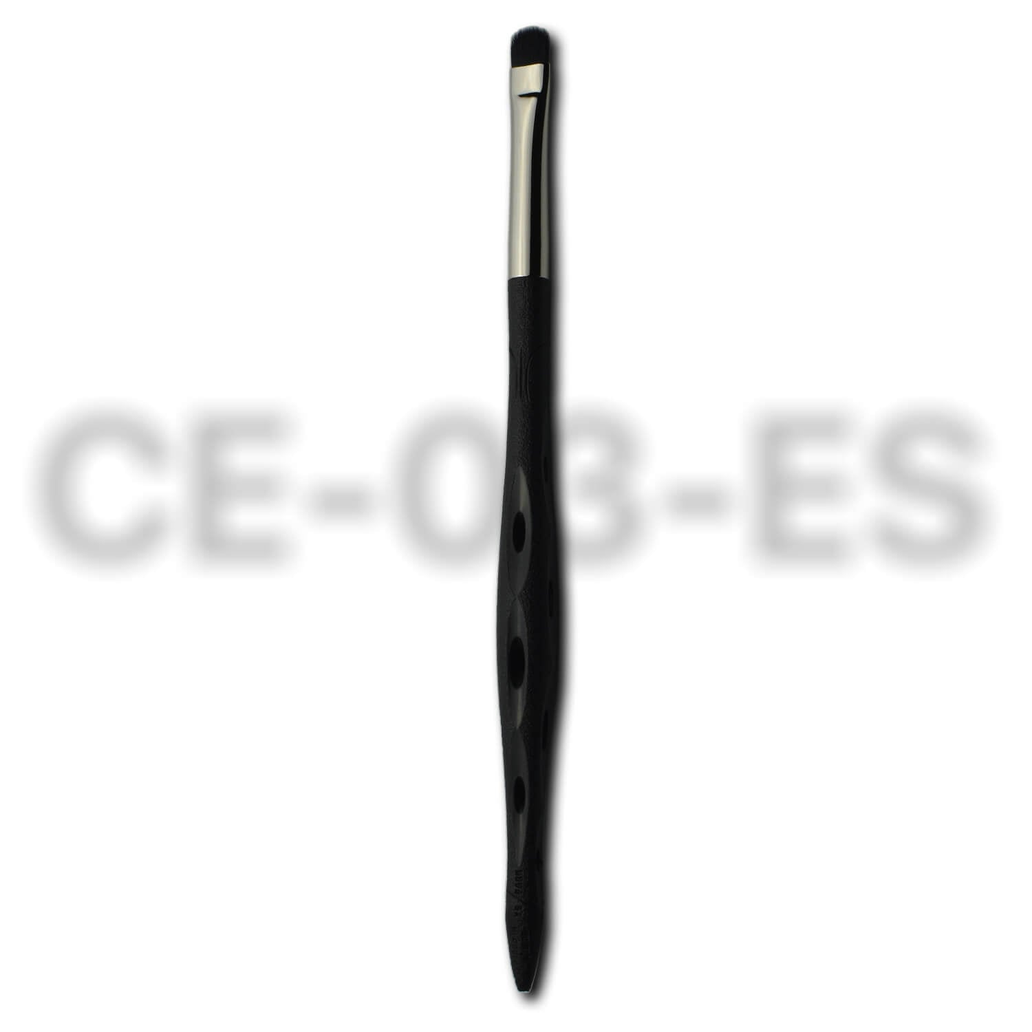 Pinceau de maquillage Y.S.PARK CE-03-ES avec manche noir perforé et embout arrondi compact, idéal pour estomper les ombres à paupières, travailler les détails ou flouter les lignes avec précision.