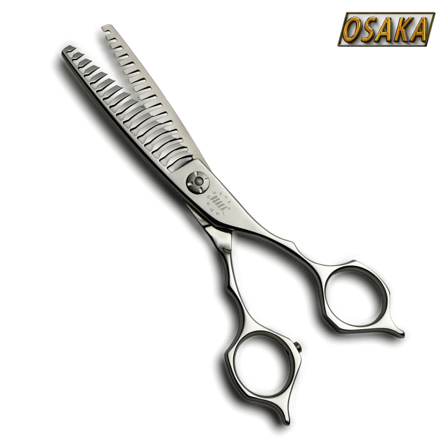 ciseaux sculpteurs double dents osaka yhb165 doté de 16 dents sur chaque lame pour texturiser et désépaissir en douceur tout type de cheveux 