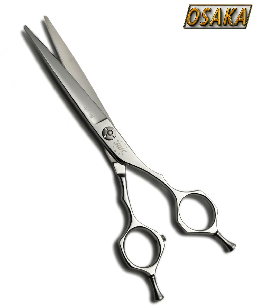 Ciseaux de coupe OSAKA YH droits – Manche symétrique classique, lame droite japonaise pour une coupe nette et précise sur tous types de cheveux.