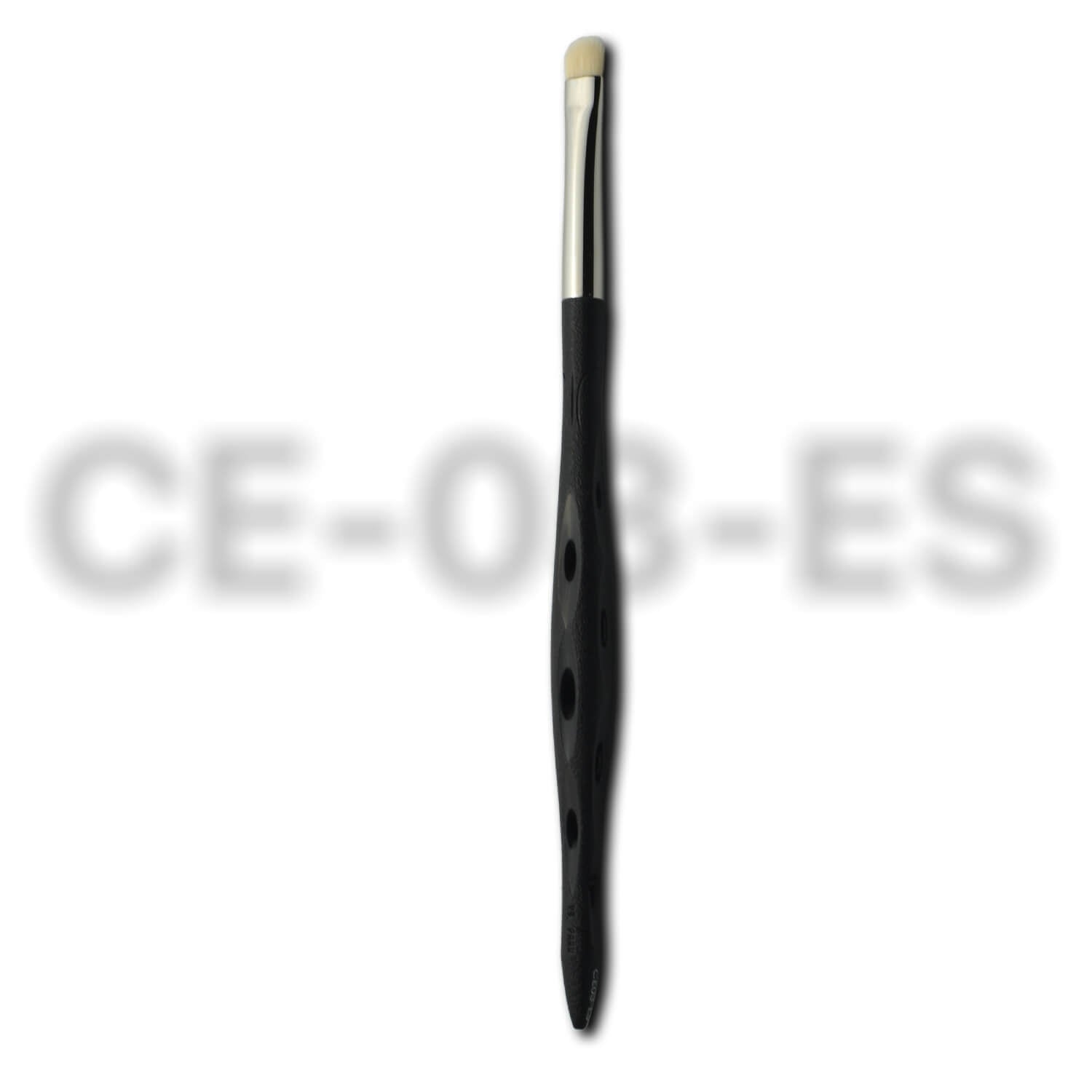 Pinceau de maquillage Y.S.PARK CE-03-ES avec manche noir perforé et embout arrondi compact, idéal pour estomper les ombres à paupières, travailler les détails ou flouter les lignes avec précision.